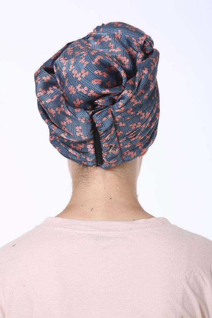 Thumbnail: Knot Turban - Silky Blue Flower Print