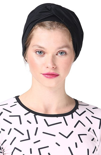 Black Swim Turban