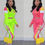 Thumbnail:  Street-wear Women's Set Pink Printed Tracksuit Casual 2pcs Outfits Zip Coat Dra