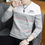 Thumbnail: men's printed long-sleeved round neck bottom top fashion casual