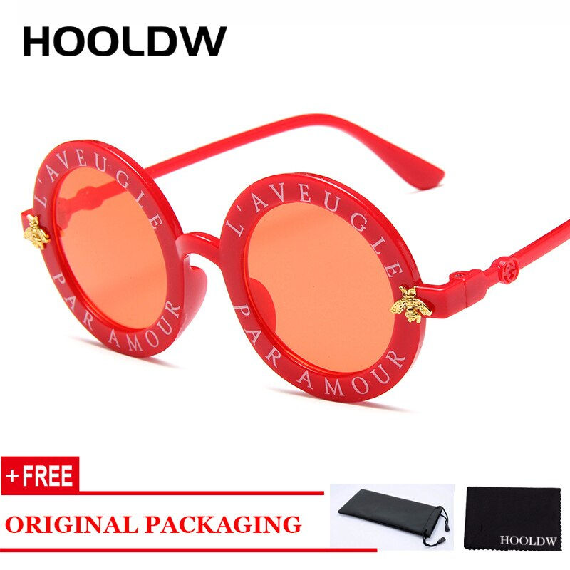 Small Round Kids Brand Designer Bee Children Sunglasses