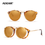 Thumbnail: Retro Steampunk Round Clip On Sunglasses  Double Layer Removable Lens 
