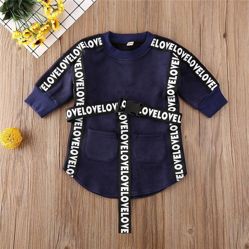 Toddler Infant Baby Girl Dress Fall Winter Warm Long Sleeve Princess Dress Vest