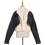 Thumbnail:  Lambswool Denim Jacket For Women Lapel Long Sleeve Tassel Casual Coat 