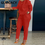 Thumbnail: Women Two Piece Solid Tracksuits Long Sleeve O Neck Shirt & Casual Slim Pants