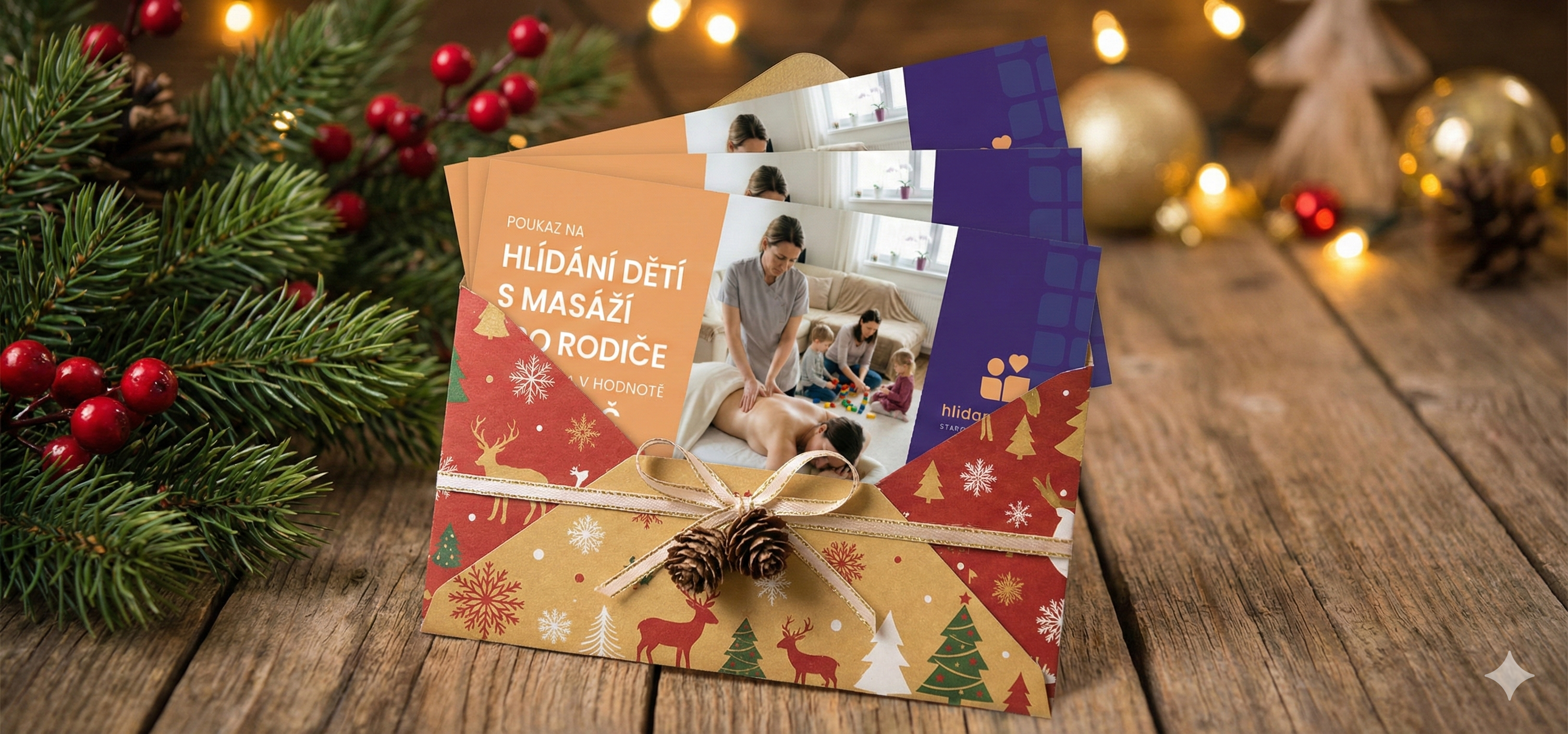 Poukázka na hlídání dětí s masáží