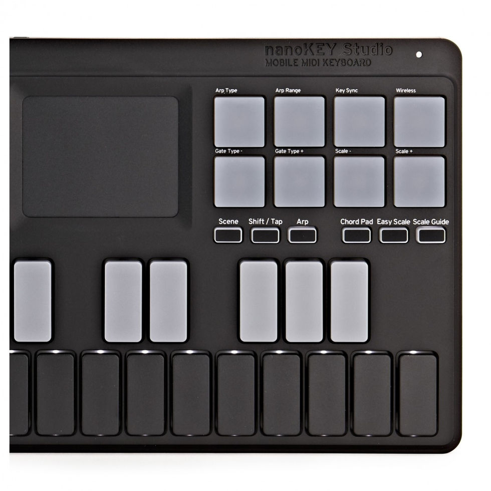Image of Korg nanoKEY Studio MIDI Controller Keyboard top view detail of right side
