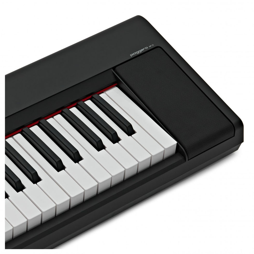 Image of Yamaha Piaggero NP15 Portable Keyboard - Black top right side view