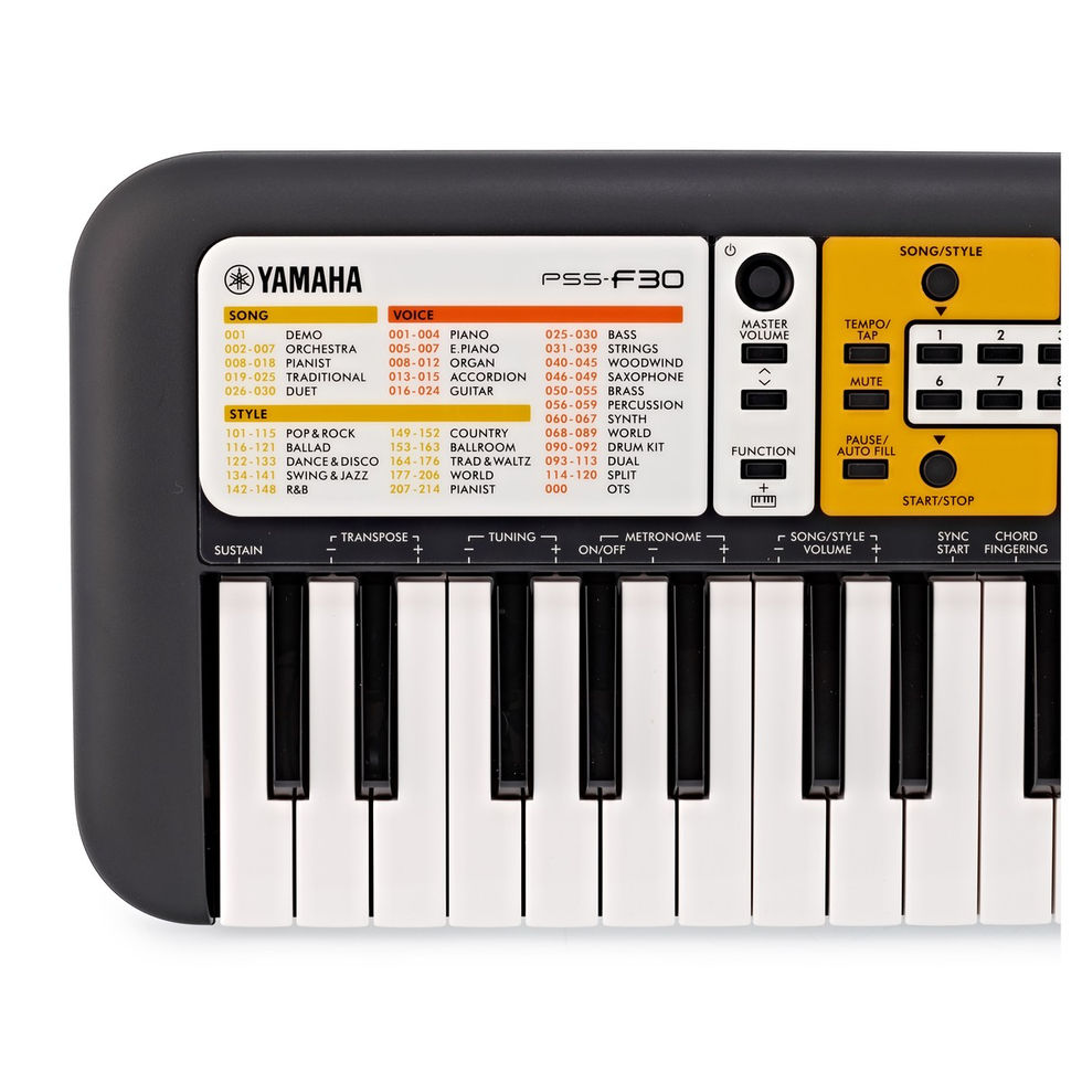 Image of Yamaha PSS-F30 Portable Keyboard top view left side