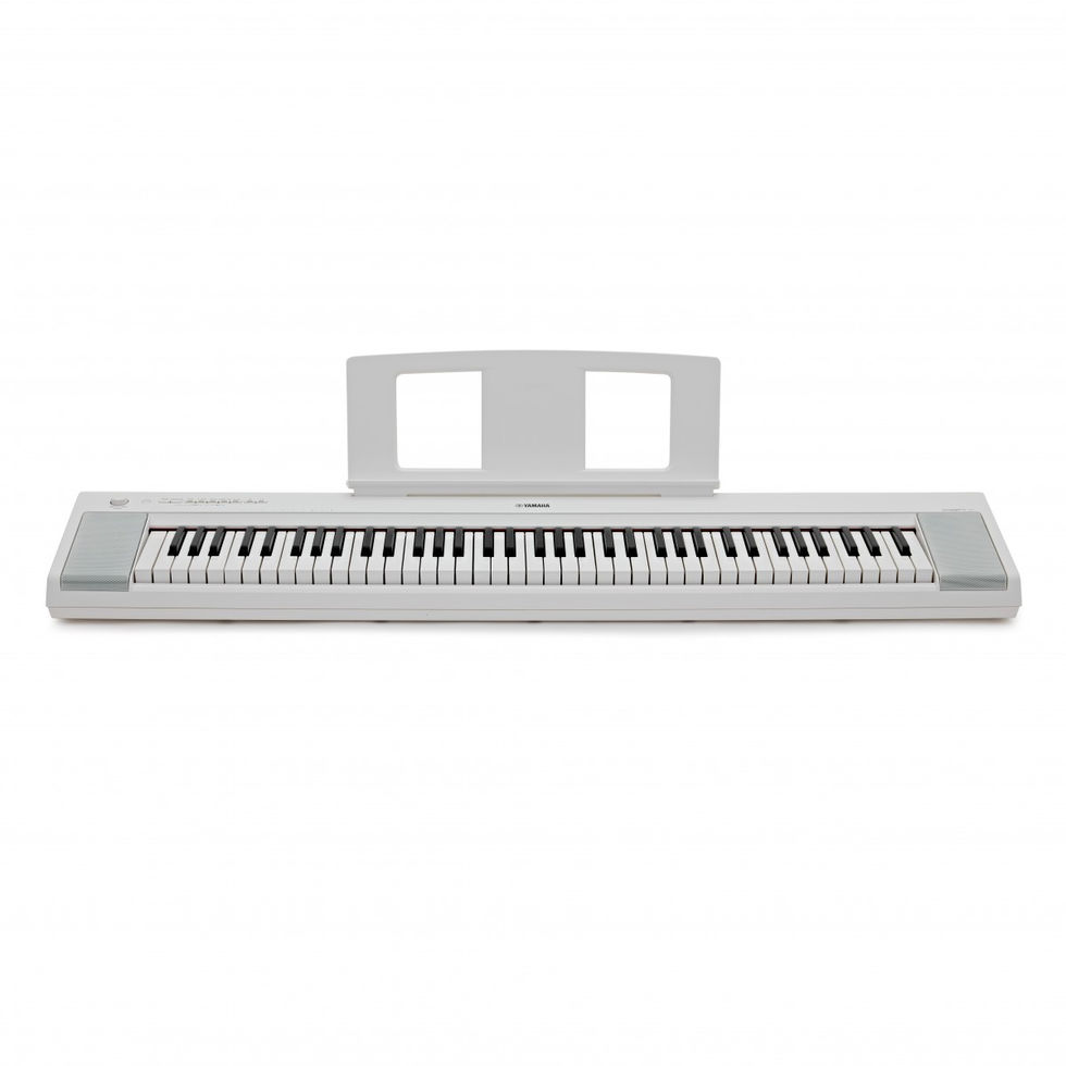 Image of Yamaha Piaggero NP35 Portable Keyboard - White top front angled view