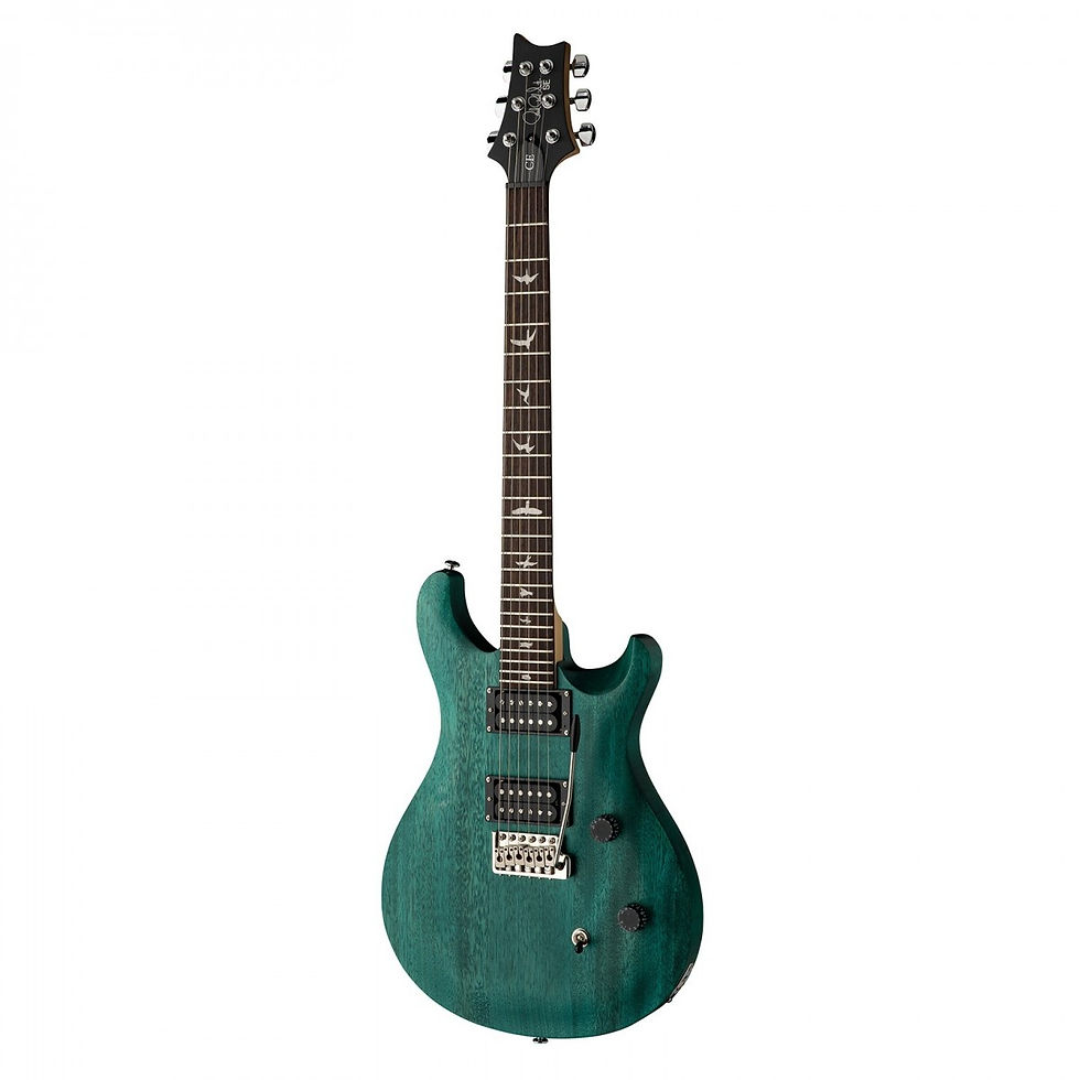 Image of PRS SE CE24 Standard Electric Guitar - Satin Turquoise front view at angle