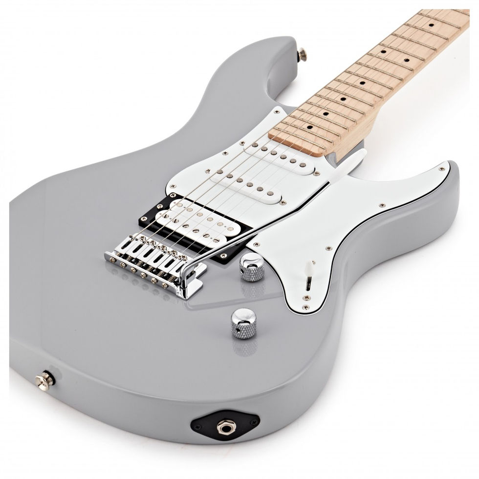 Image of Yamaha Pacifica 112VM II Electric Guitar - Grey top view from a bottom angle of body