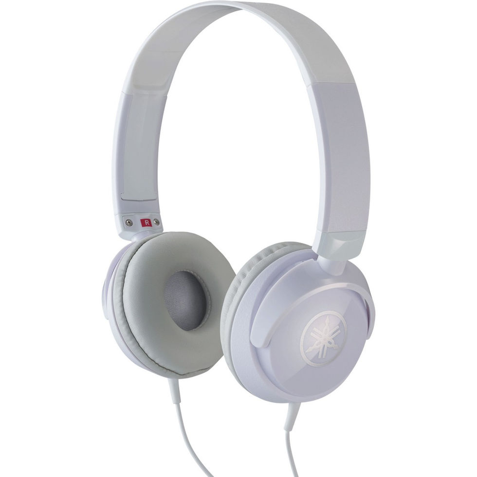 Image of Yamaha HPH-50 Headphones - White front side view