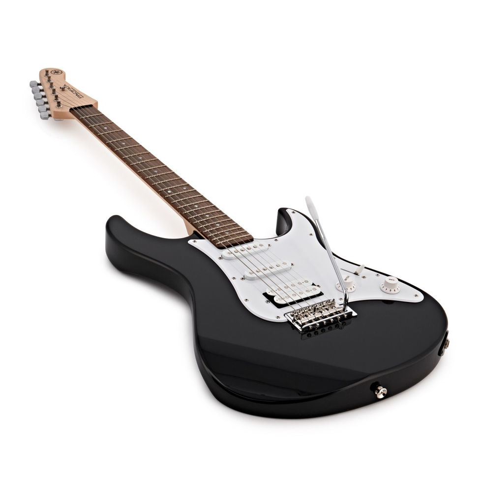Image of Yamaha Pacifica 012 MKII Electric Guitar - Black top down angled view