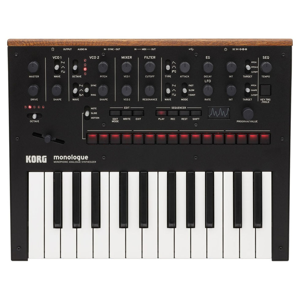 Image of Korg Monologue Analog Synthesizer - Black top view