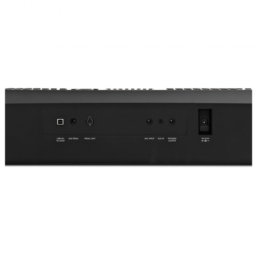 Image of Yamaha DGX-670 Digital Piano - Black top view of centre back detail