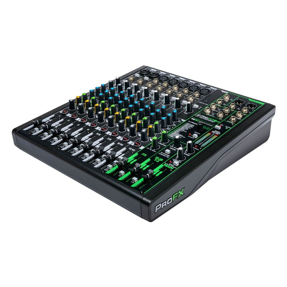 Image of Mackie ProFX12v3 12-Channel Mixer with USB top view at slight front right angle