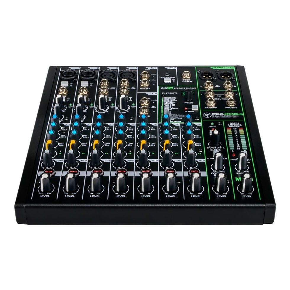 Image of Mackie ProFX10v3 10-Channel Mixer with USB top front slight angled view
