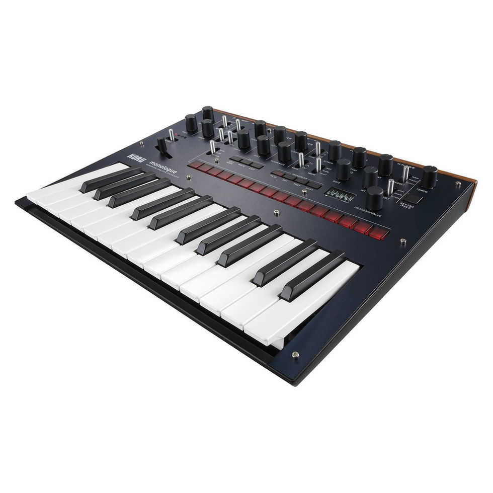 Image of Korg Monologue Analog Synthesizer - Blue front angled view