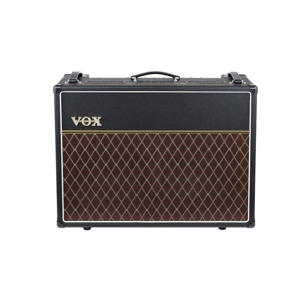 Image of Vox AC30 Custom 2x12 Combo Valve Amp front view at slight top angle