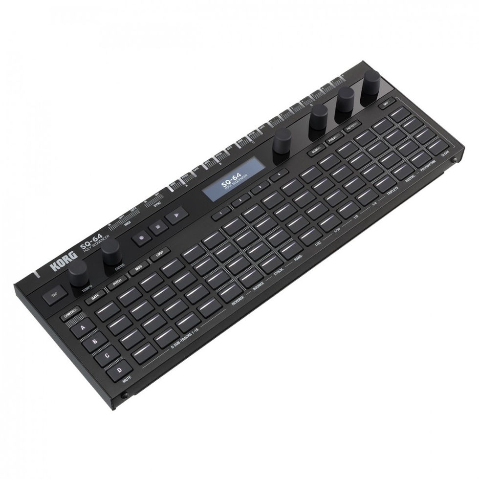 Image of Korg SQ-64 Polyphonic Step Sequencer top view at angle