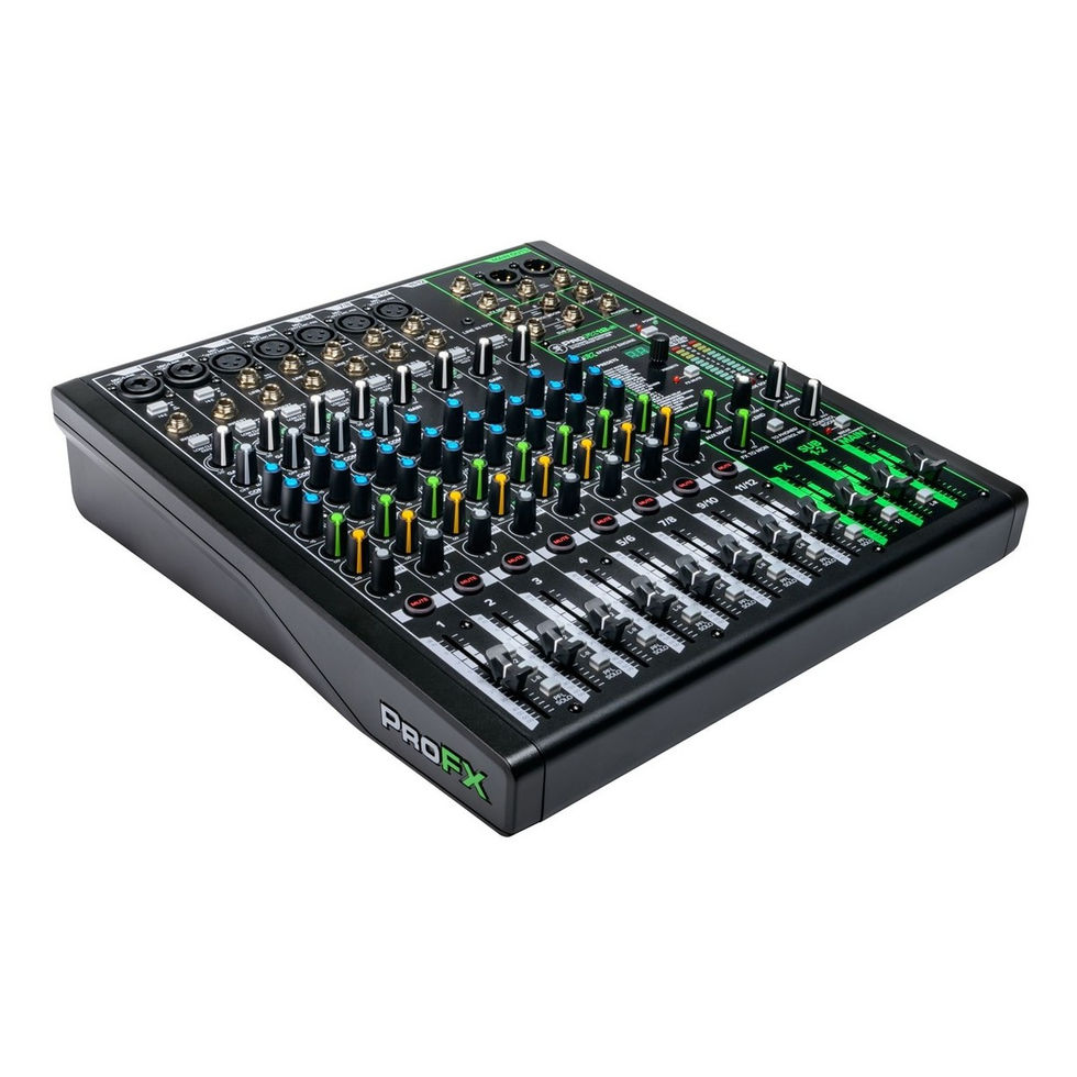 Image of Mackie ProFX12v3 12-Channel Mixer with USB top view at slight front left angle