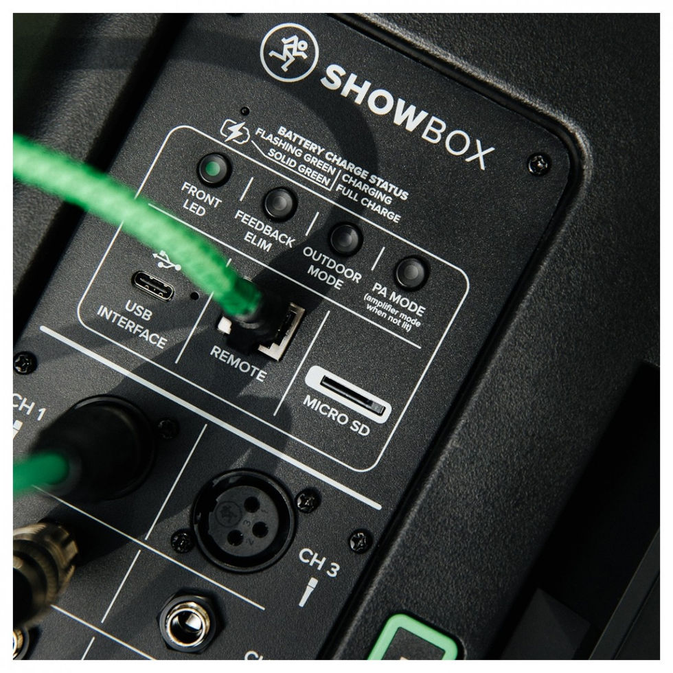 Image of Mackie Showbox 8" Battery-Powered PA Speaker back view detail