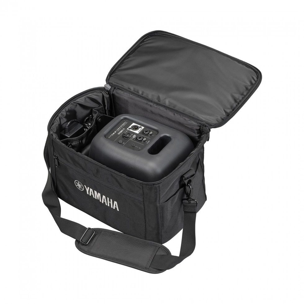 Image of Yamaha Carry Bag for Stagepas 100 at front angle with top open view