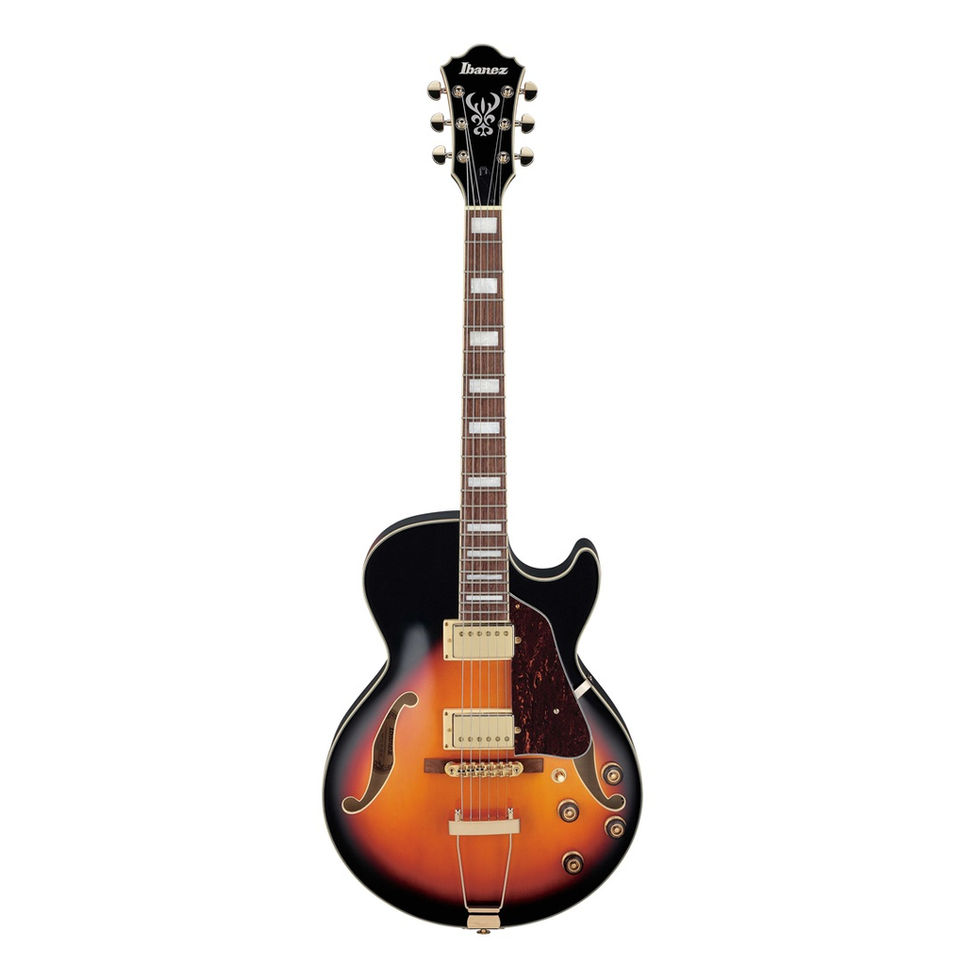 Image of Ibanez AG75G-BS Artcore Electric Guitar - Brown sunburst front view