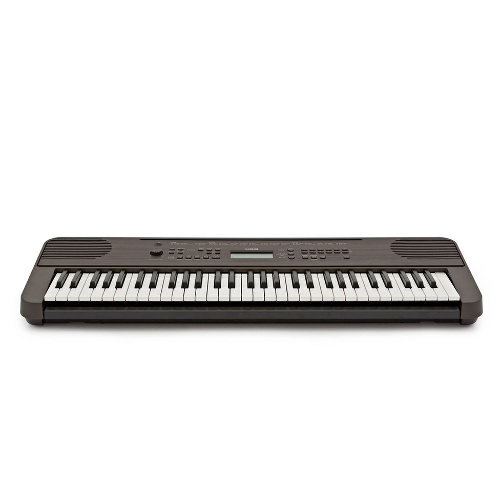 Image of Yamaha PSR-E360 Portable Keyboard - Dark Walnut top front angled view