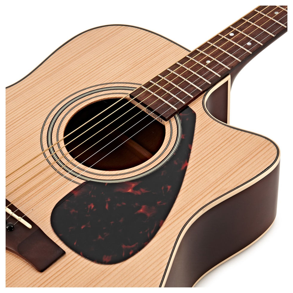 Image of Yamaha FX370C Electro-Acoustic Guitar - Natural front top angled view of body