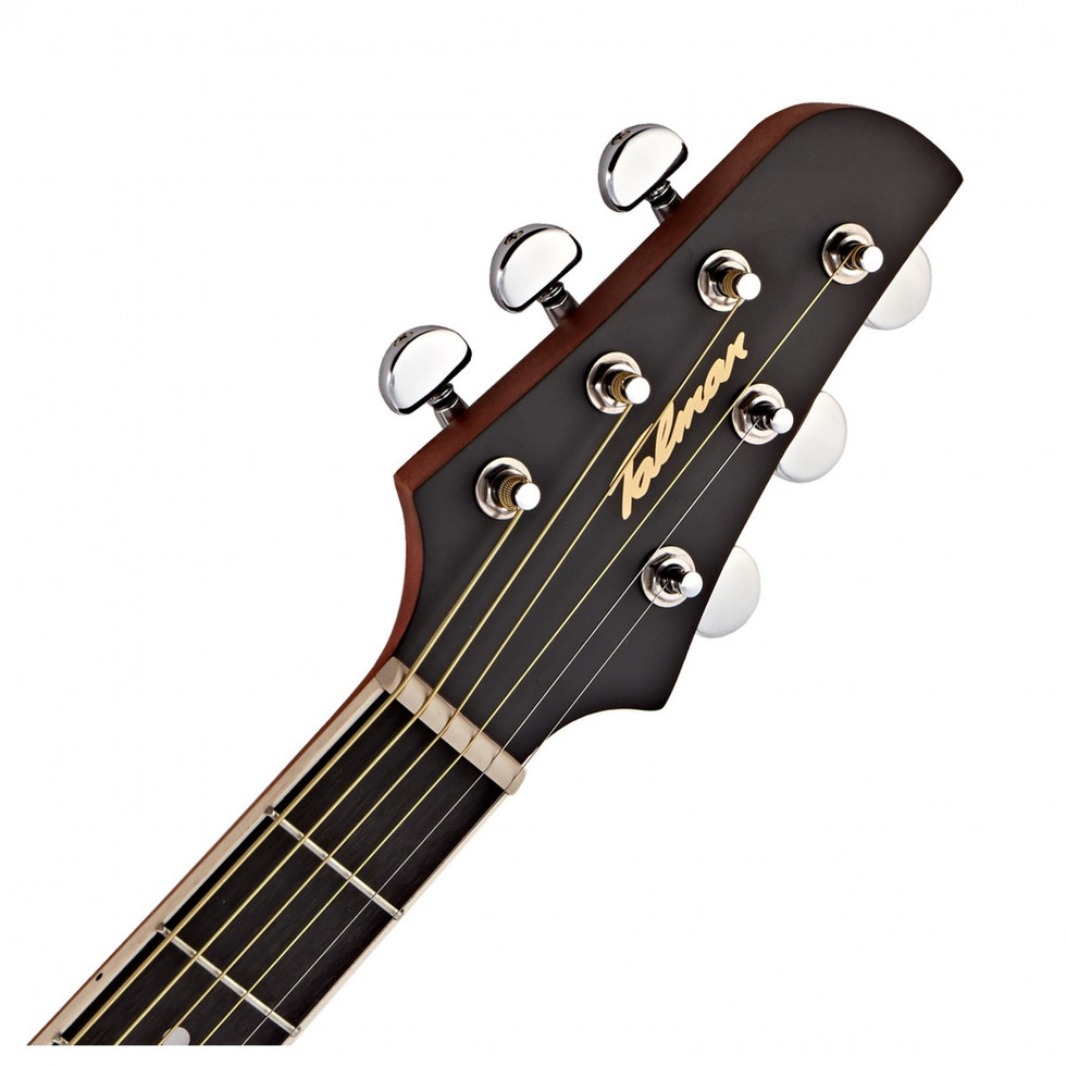 Front headstock view of Ibanez TCY12 Talman Electro Acoustic - Open Pore Natural