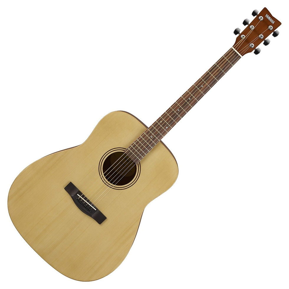 Image of Yamaha F400 Dreadnought Acoustic Guitar - Natural Satin front view at 45 degrees