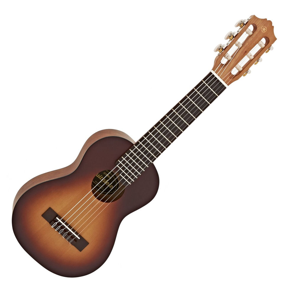 Image of Yamaha GL1 Guitalele Guitar Uke - Tobacco Sunburst front view at 45 degrees