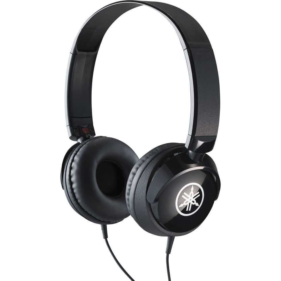 Image of Yamaha HPH-50 Headphones - Black front side angled view