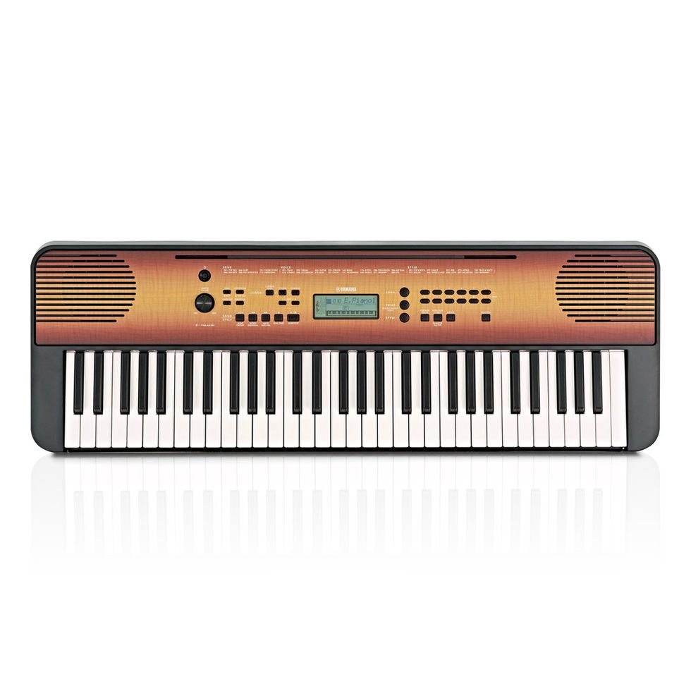 Image of Yamaha PSR-E360 Portable Keyboard - Maple top view