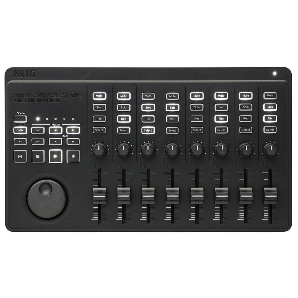 Image of Korg nanoKONTROL Studio MIDI Controller top view