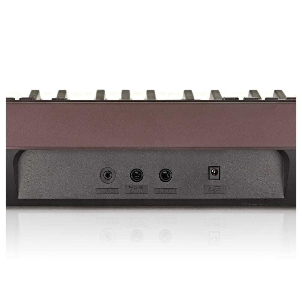 Image of Yamaha PSR-E360 Portable Keyboard - Dark Walnut back view detail