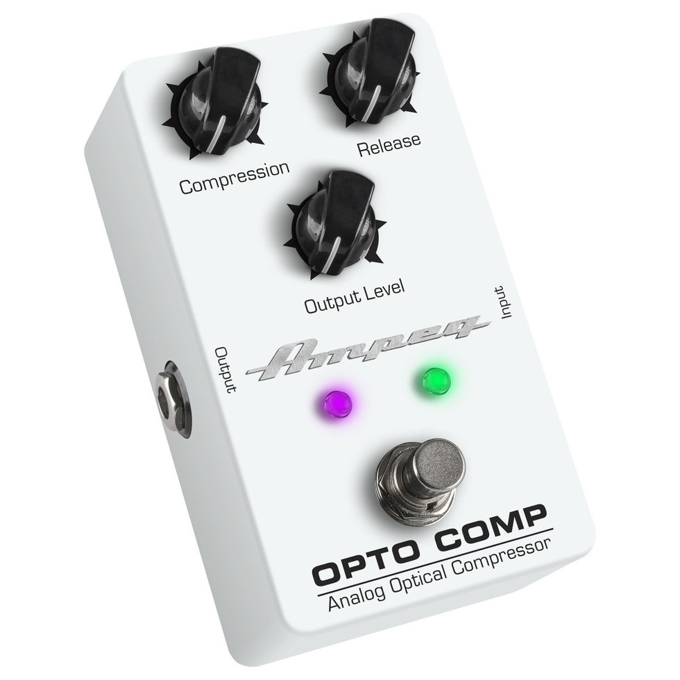 Image of Ampeg Opto Comp Analogue Bass Compressor Pedal top view at angle