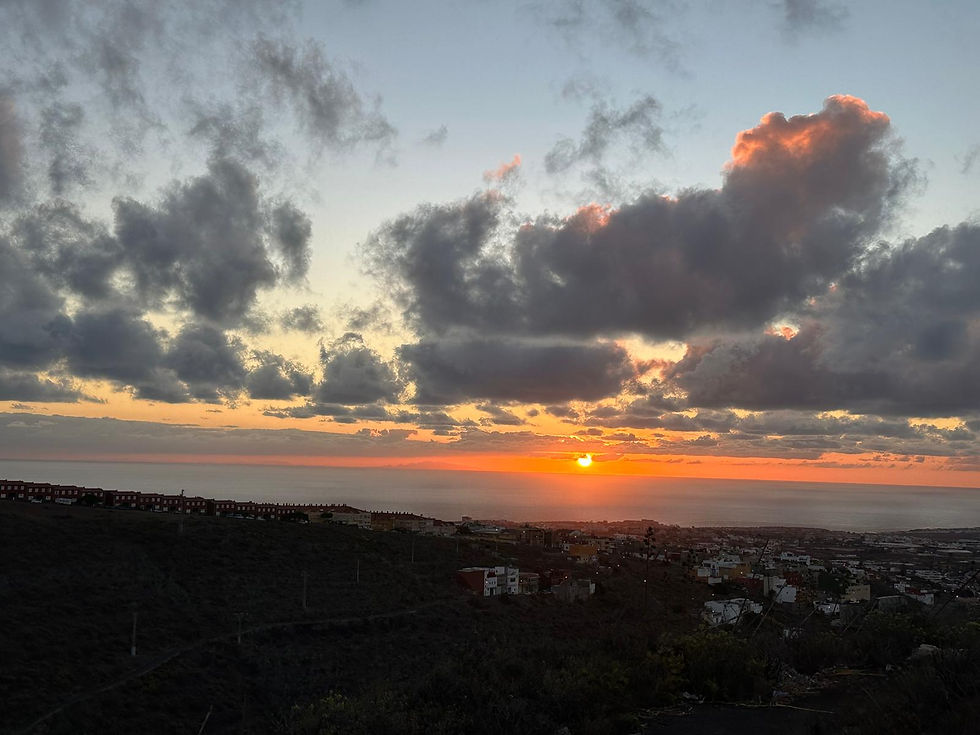 Sunrise with view of Fuerteventura