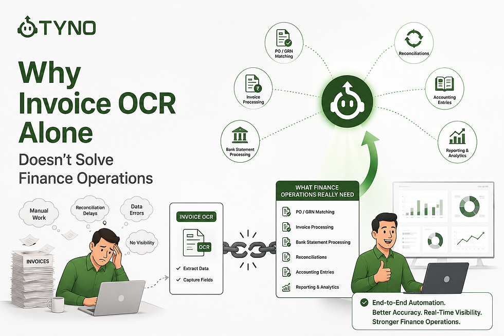 Why Invoice OCR Alone Doesn't Solve Finance Operations