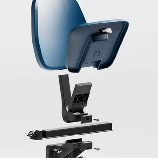 Exploded view of PURE by Nopla Sport stadium seat, illustrating all components and assembly details.