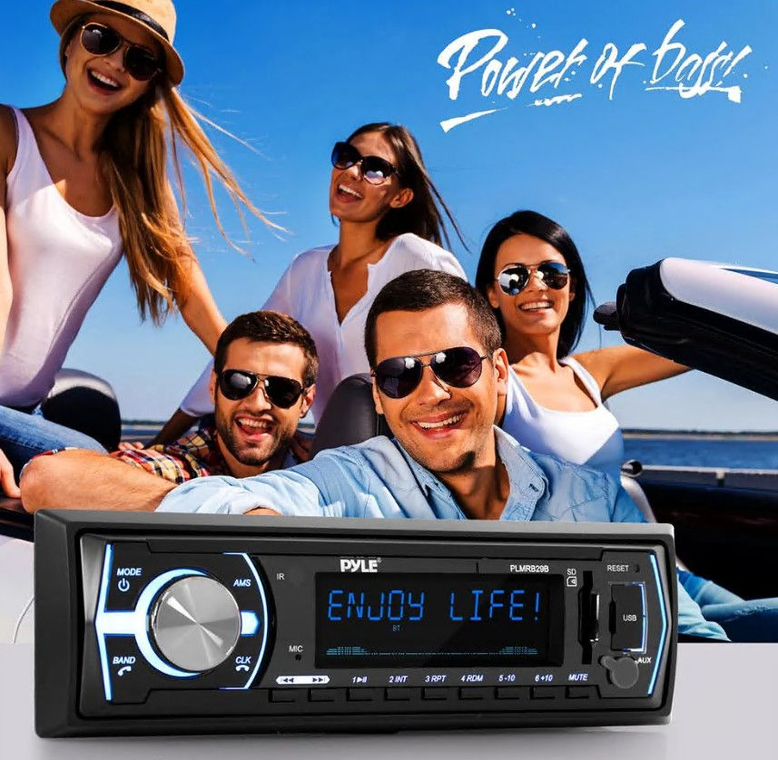 Thumbnail: Pyle Marine Bluetooth Mp3 Radio Receiver