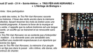 27/08 – 21 H – Sainte-Hélène : «  TRIO PÊR-VARI KERVAREC » «  L’Héritage de Bretagne »