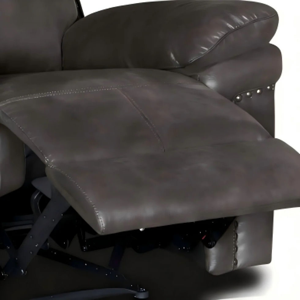 Thumbnail: Bison Power Recliner & 3-Seater Sofa with Armrests and Storage, Breathable Leath