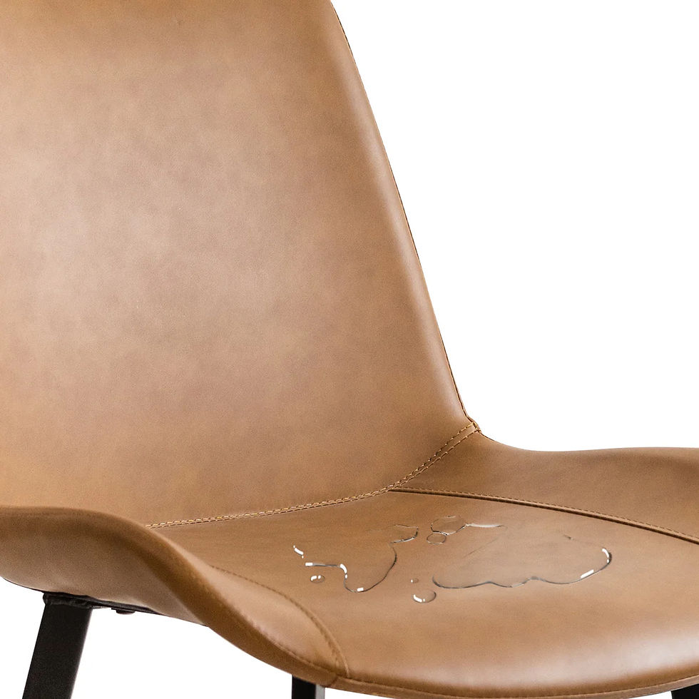 Thumbnail: PU Leather Dining Chair with Metal Legs