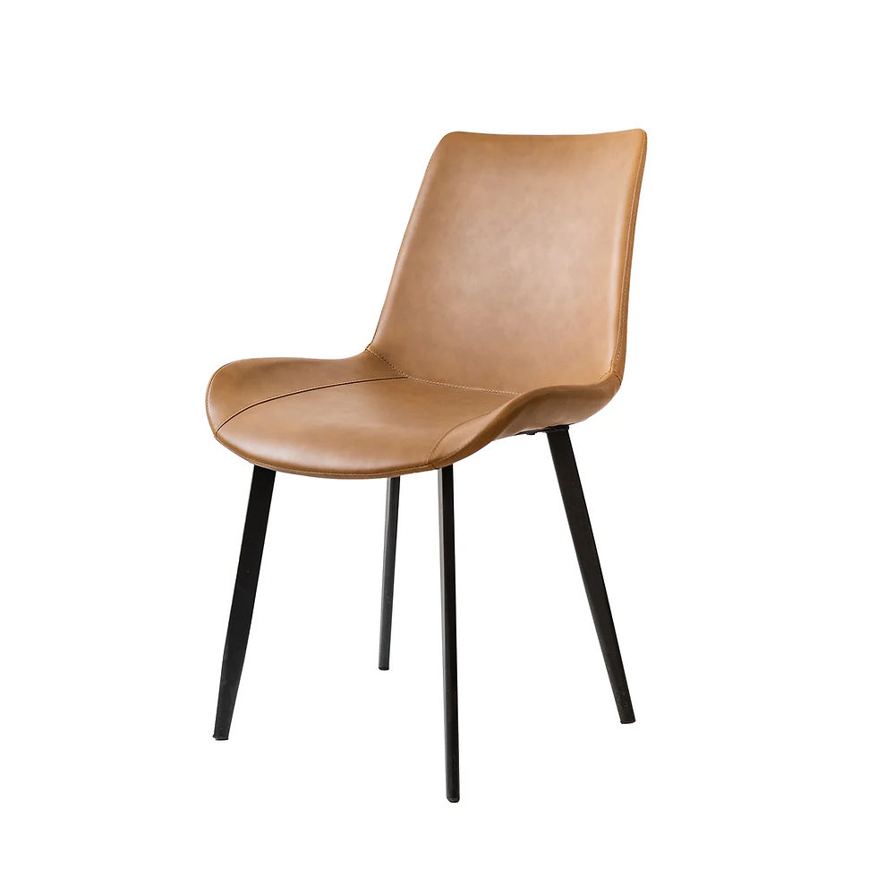 Thumbnail: PU Leather Dining Chair with Metal Legs