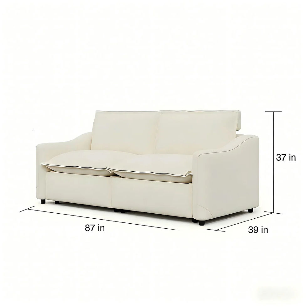 Thumbnail: Haven 2-Seater Power Reclining Loveseat, Cream Cloud-Like Fabric Modern Living R
