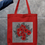 Thumbnail: Red Flora -  Zipered Tote