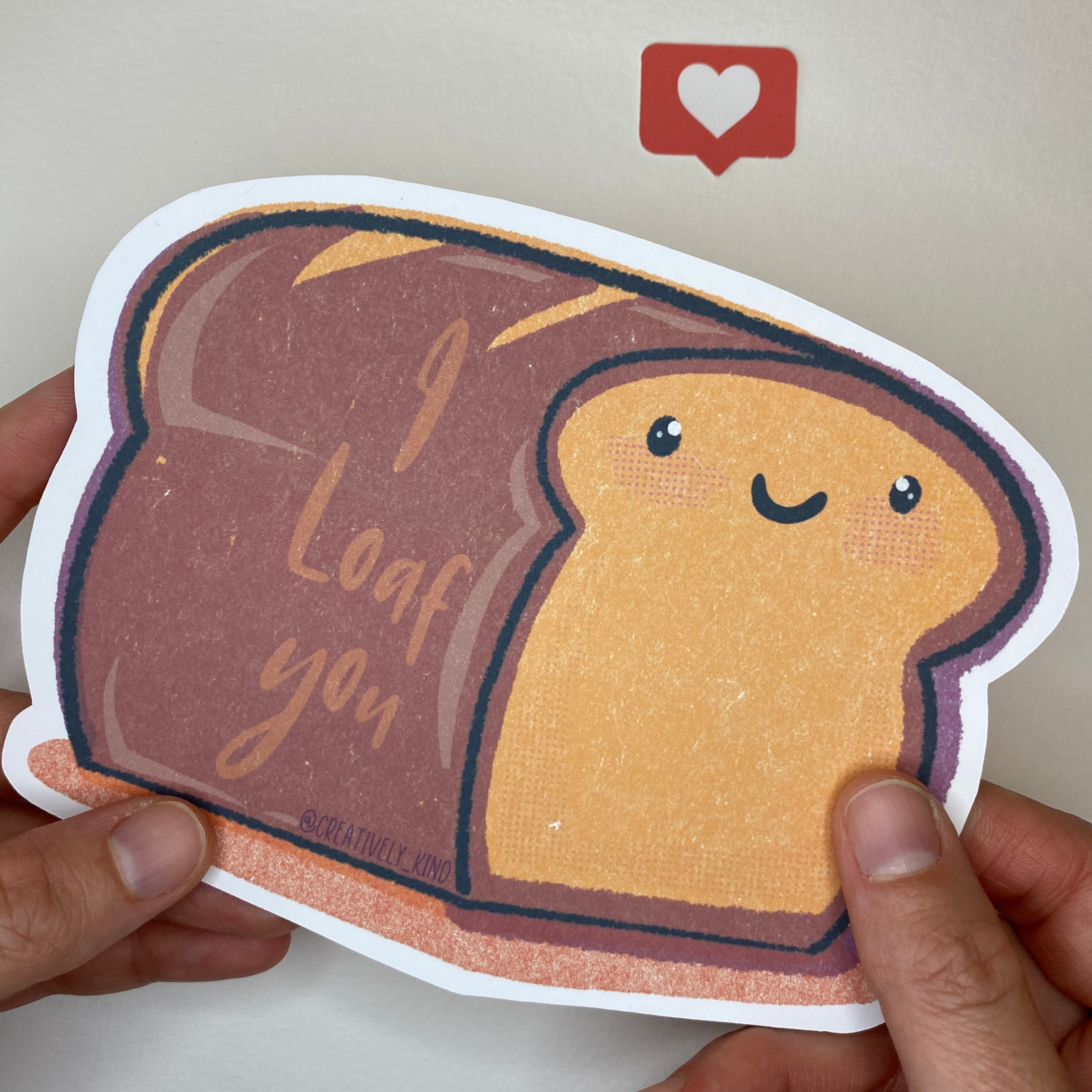 Individually Illustrated Love Card - I Loaf You!